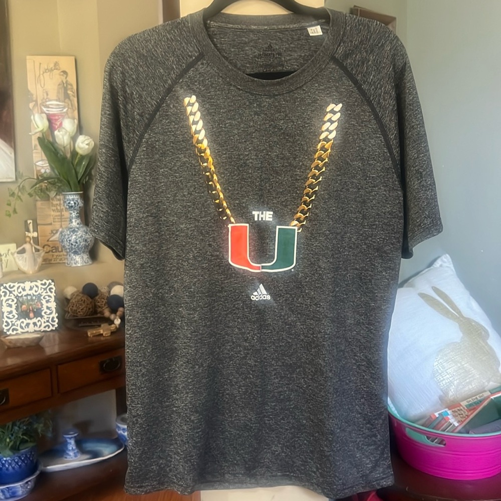 UNIVERSITY OF MIAMI T SHIRT by ADIDAS